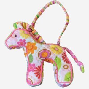 Sassy Pet Saks Horse Purse by Douglas Colorful Quilted with Zipper Compartment